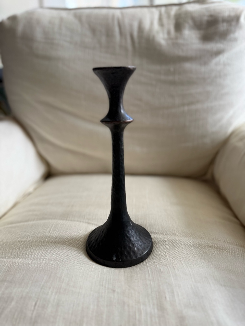 Crate&Barrel Emmett Bronze Taper Candle Holder single - Picture 2 of 6